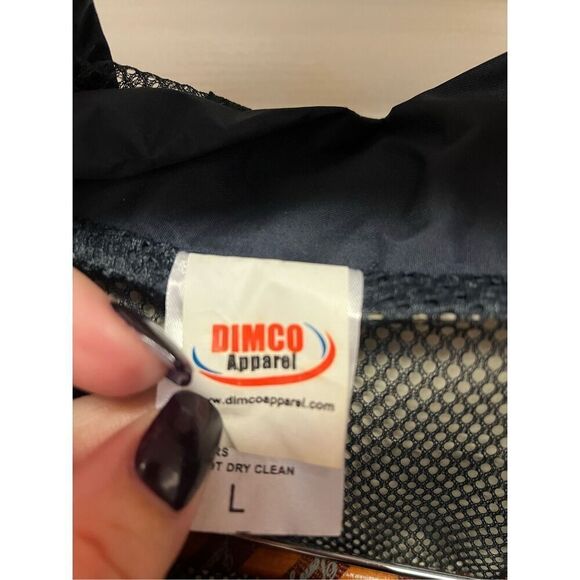 Vintage Dimco Girl Scouts Tan & Black Mesh Lined Hooded Windbreaker Sz L - Picture 5 of 9